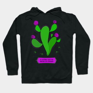 Green bald cactus Hoodie